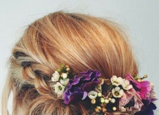 Wedding Hair With Flowers & jewels : Wedding hair with flowers and braid – bridesmaids…