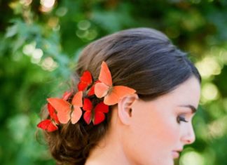 Wedding Hair With Flowers & jewels : Wedding hairstyle: www.stylemepretty… Photography: Jose Villa – josevilla.com/…