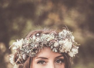 Wedding Hair With Flowers & jewels : Yolancris for a Boho Bride and her Laid Back Winter Barn Wedding | Love My Dress® UK Wedding Blog