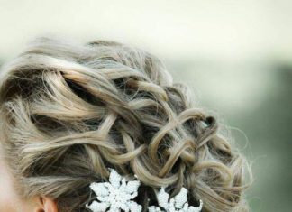 Wedding Hair With Flowers & jewels : Featured Photographer: Kelly Brown Weddings; Wedding hairstyle idea….
