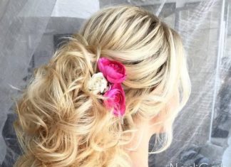 Best Hair Style For Bride : 40 Stuning Long Curly Wedding Hairstyles from Nadi Gerber | Deer Pearl Flowers -…