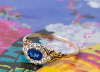 Engagement Rings & Wedding Rings : Sapphire & Diamond Vintage Engagement Rings For Your “Something Blue” – Mon Cheri Bridals