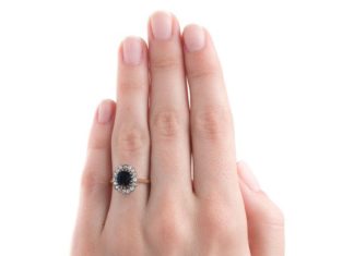 Engagement Rings & Wedding Rings : Sapphire & Diamond Vintage Engagement Rings For Your “Something Blue” – Mon Cheri Bridals
