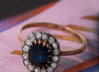 Engagement Rings & Wedding Rings : Sapphire & Diamond Vintage Engagement Rings For Your “Something Blue” – Mon Cheri Bridals