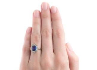 Engagement Rings & Wedding Rings : Sapphire & Diamond Vintage Engagement Rings For Your “Something Blue” – Mon Cheri Bridals