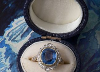 Engagement Rings & Wedding Rings : Sapphire & Diamond Vintage Engagement Rings For Your “Something Blue” – Mon Cheri Bridals
