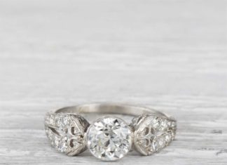 Engagement Rings & Wedding Rings : Swoon-Worthy Antique Edwardian Engagement Ring – Mon Cheri Bridals
