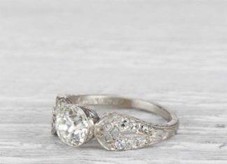 Engagement Rings & Wedding Rings : Swoon-Worthy Antique Edwardian Engagement Ring – Mon Cheri Bridals