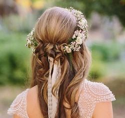 Wedding Hair With Flowers & jewels : …