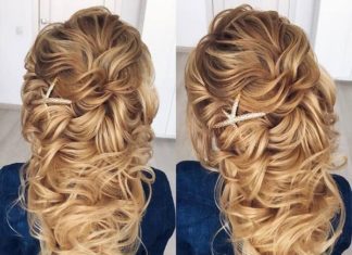 Best Hair Style For Bride : 40 Stuning Long Curly Wedding Hairstyles from Nadi Gerber | Deer Pearl Flowers /…
