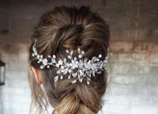 Wedding Hair With Flowers & jewels : Featured Hairstyle: Heidi Marie (Garrett) Villa – Hair and Makeup Girl; Wedding …