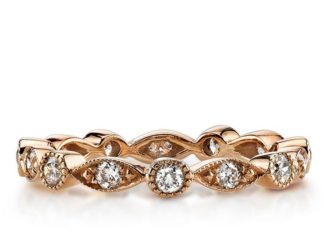Engagement Rings & Wedding Rings : Rose Gold Wedding Bands by Single Stone – Mon Cheri Bridals