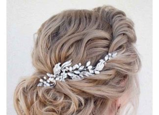 Wedding Hair With Flowers & jewels : wedding hairstyle idea; via Hair and Make-up by Steph…