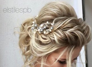 Wedding Hair With Flowers & jewels : Wedding hairstyle idea; Featured: Elstile…