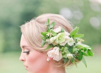 Wedding Hair With Flowers & jewels : Wedding hairstyle…