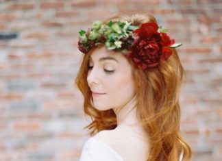 Wedding Hair With Flowers & jewels : #hairstyles View entire slideshow: 20 Fresh Flower Hairstyles for Spring + Su…