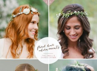 Wedding Hair With Flowers & jewels : 46 Romantic Wedding Hairstyles with Flower Crown DIY Tutorials | www.deerpearl…