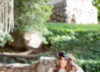 Trendy Wedding Dresses : Pretty Boho Wedding Inspiration | KMH Photography | Paulina Clute Events | Brida…