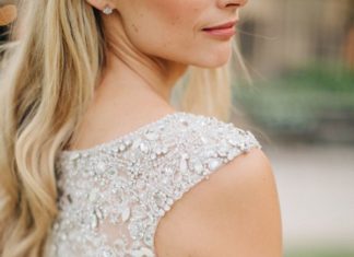 Beautiful Brand Wedding Dresses : Badgley Mishka beaded wedding dress: www.stylemepretty… Photography: Mandi J. …