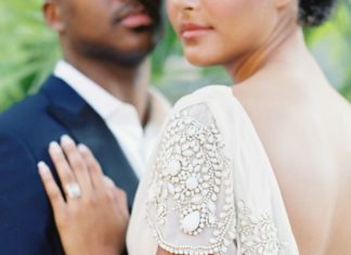 Beautiful Brand Wedding Dresses : Beaded butterfly sleeves wedding dress: www.stylemepretty… Photography: O’Mall…