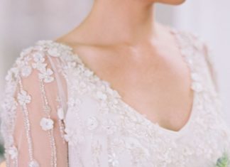 Beautiful Brand Wedding Dresses : Beaded long sleeve wedding dress: www.stylemepretty… Photography: Diana McGreg…