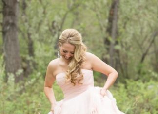 Beautiful Brand Wedding Dresses : Beautiful pink rose wedding dress: www.stylemepretty… Photography: Cindy Cielu…