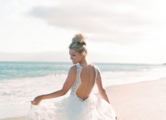 Beautiful Brand Wedding Dresses : Beautiful plunging back wedding dress: www.stylemepretty… Photography: Jose Vi…