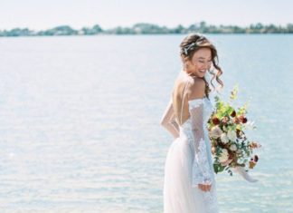 Beautiful Brand Wedding Dresses : Bride in a stunning off-the-shoulder wedding dress: www.stylemepretty… Photogr…