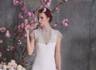 Beautiful Brand Wedding Dresses : Chic crystal cage top Christian Siriano wedding jumpsuit: www.stylemepretty……