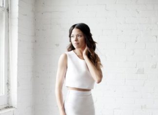 Beautiful Brand Wedding Dresses : Chic two piece wedding gown: www.stylemepretty… Photography: Britt Taylor – br…