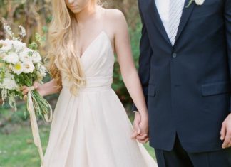 Beautiful Brand Wedding Dresses : Classic structured A-line gown: www.stylemepretty… | Photography: Stacy Bauer …