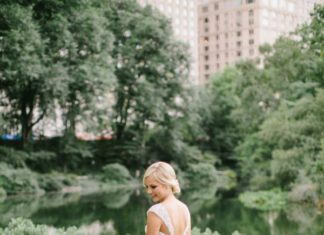 Beautiful Brand Wedding Dresses : Classic wedding dress with a gorgeous train: Photography: Katie Kett – katiekett…