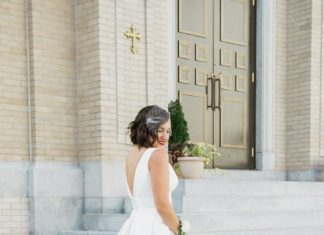 Beautiful Brand Wedding Dresses : Deep V wedding dress: Jersey City Waterfront Restaurant Wedding…