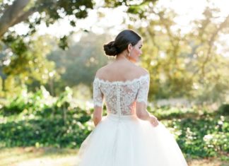 Beautiful Brand Wedding Dresses : Disney princess inspired lace off-the-shoulder wedding gown: www.stylemepretty…..