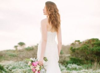Beautiful Brand Wedding Dresses : Elegant fit and flare wedding dress: www.stylemepretty… Photography: This Love…