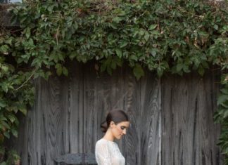 Beautiful Brand Wedding Dresses : Elegant high neckline wedding dress: www.stylemepretty… Photography: Bia Sampa…