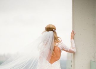 Beautiful Brand Wedding Dresses : Elegant peekaboo back lace wedding dress: Wedding Dress: David’s Bridal – www.st…