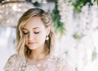 Beautiful Brand Wedding Dresses : Embroidered illusion neckline wedding dress: Photography: Rebecca Yale – rebecca…