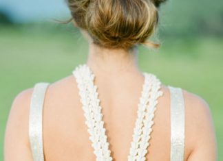 Beautiful Brand Wedding Dresses : Floral wedding jewelry: www.stylemepretty… Photography: Aria Studios – www.ari…