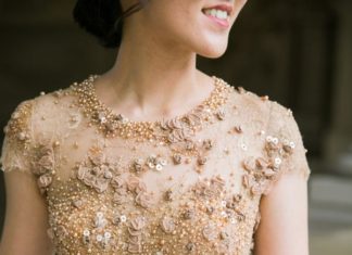 Beautiful Brand Wedding Dresses : Gold and rose beaded wedding dress: Photography: Jasmine Lee – jasmineleephotogr…