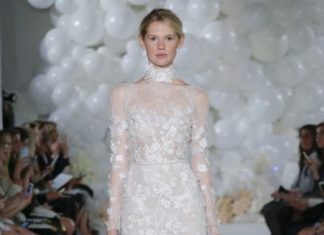 Beautiful Brand Wedding Dresses : High neckline embroidered wedding dress: www.stylemepretty……