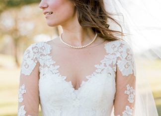 Beautiful Brand Wedding Dresses : Illusion lace sleeves: www.stylemepretty… Photography: Dana Fernandez – www.da…