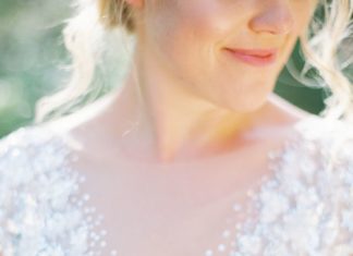 Beautiful Brand Wedding Dresses : Illusion plunging neckline wedding dress: Photography : Erich McVey Photography …