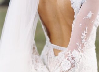 Beautiful Brand Wedding Dresses : Lace backless wedding gown: Gown: Berta Bridal – www.stylemepretty… Photograph…