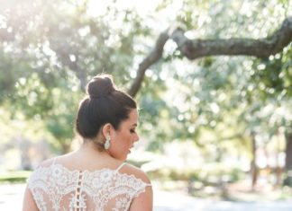 Beautiful Brand Wedding Dresses : lace button-up wedding dress: Photography: Lance Nicoll – lancenicoll.com/…