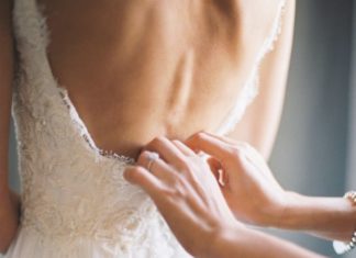 Beautiful Brand Wedding Dresses : Lace embroidered wedding dress: www.stylemepretty… Photography: Katie Grant – …