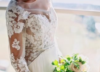 Beautiful Brand Wedding Dresses : Lace illusion wedding dress: Photography : Amelia Johnson Photography Read More …
