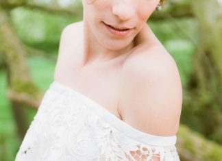 Beautiful Brand Wedding Dresses : Lace off-the-shoulder boho wedding dress: Photography: Anouschka Rokebrand – ano…