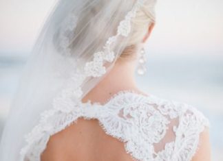 Beautiful Brand Wedding Dresses : Lace peekaboo backless wedding dress: www.stylemepretty… Photography: Hazelnut…