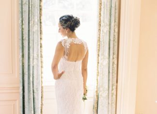 Beautiful Brand Wedding Dresses : Lace peekaboo wedding dress: www.stylemepretty… Photography: Virgil Bunao – vi…